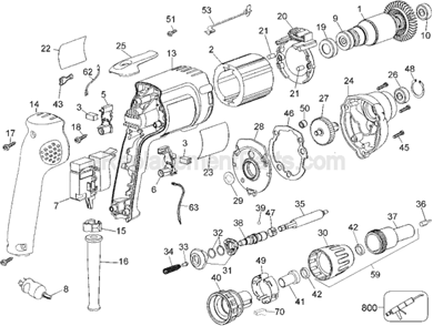 Part Location Diagram of 396969-11 DeWALT Field Case