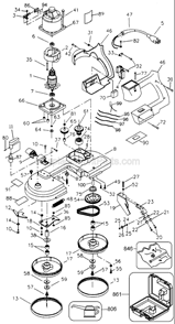 Page A Diagram and Parts List for DW328 Type 3 DeWALT Band Saw