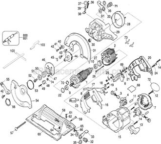 Part Location Diagram of 394149-00 DeWALT Handle Set