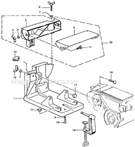 Page A Diagram and Parts List for DW4051 Type 1 DeWALT Tool Stand & Cart