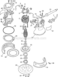 Page A Diagram and Parts List for DW420 Type 2 DeWALT Sander Polisher