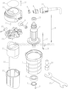 Part Location Diagram of 399063-02 DeWALT Cord Set