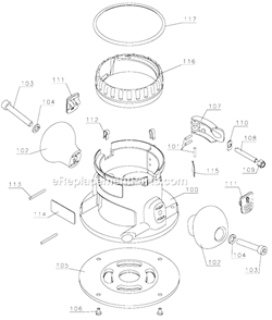Page A Diagram and Parts List for DW6184 Type 1 DeWALT Tool Stand & Cart