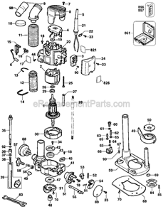 Part Location Diagram of DW6956 DeWALT Fine Depth Adjuster