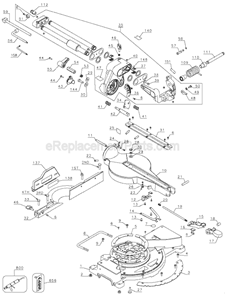 Page A Diagram and Parts List for DW712 Type 1 DeWALT Miter Saw