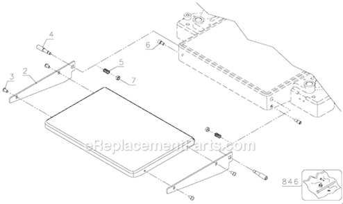 Page A Diagram and Parts List for DW7351 Type 1 DeWALT Tool Stand & Cart