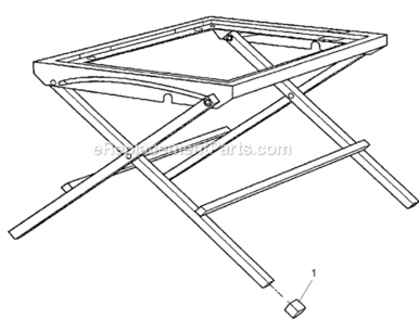 Page A Diagram and Parts List for DW7440 Type 1 DeWALT Table Saw Accessories