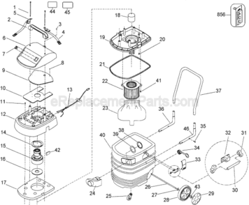 Part Location Diagram of 429648-00 DeWALT 10 FT Hose