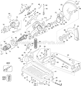 Part Location Diagram of 382675-00 DeWALT Square Key