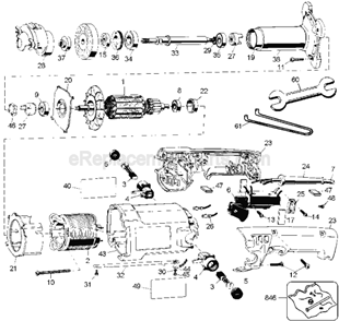 Page A Diagram and Parts List for DW880 Type 1 DeWALT Angle Grinder