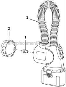 Page A Diagram and Parts List for DW919T Type 1 DeWALT Worklight & Flashlight