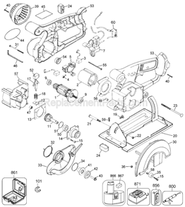 Part Location Diagram of 393000-00SV DeWALT Spindle Assembly