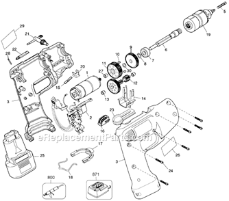 Part Location Diagram of 450839-01 DeWALT Spindle,Out