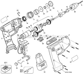 Part Location Diagram of 148169-00 DeWALT Cover,Seal