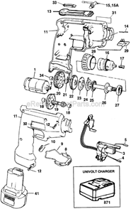 Part Location Diagram of 798747-00 DeWALT Spring