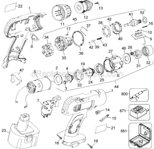 Part Location Diagram of 385409-01 DeWALT Carrier