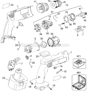 Part Location Diagram of 390629-01SV DeWALT Transmission