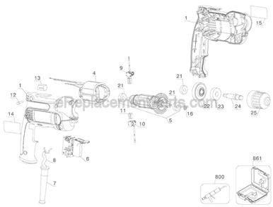 Page A Diagram and Parts List for DWD112  DeWALT Electric Drill