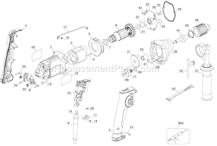 Part Location Diagram of N198492 DeWALT Brush