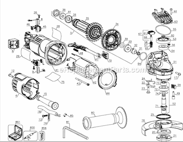 Part Location Diagram of N115381 DeWALT Clamp Washer