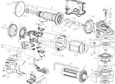 Part Location Diagram of N263579 DeWALT Spring