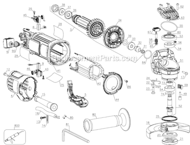 Part Location Diagram of N122020 DeWALT End Handle