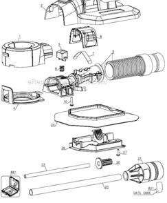 Part Location Diagram of N069988 DeWALT Adapter,Tube