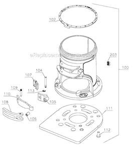Part Location Diagram of N074107 DeWALT Led Assembly