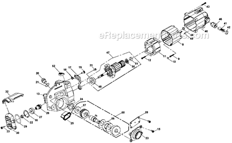 Page A Diagram and Parts List for DWS535T Type 1 DeWALT Circular Saw