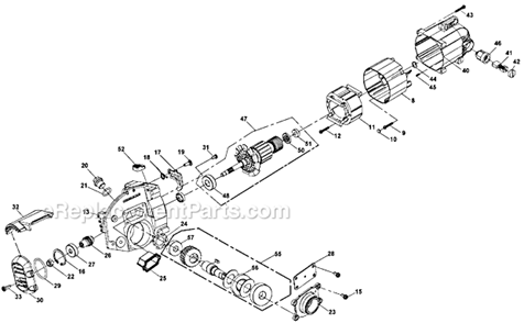 Page A Diagram and Parts List for DWS535 Type 1 DeWALT Circular Saw