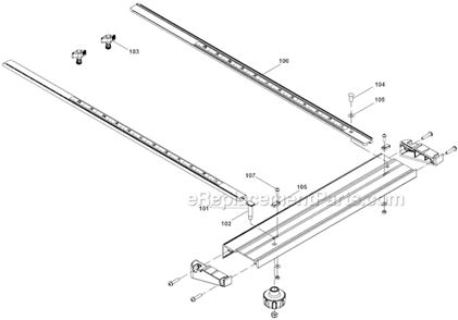 Page C Diagram and Parts List for DWS535 Type 1 DeWALT Circular Saw