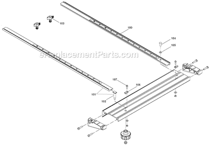 Page C Diagram and Parts List for DWS535 Type 2 DeWALT Circular Saw