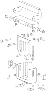 Page C Diagram and Parts List for DWX723 Type 1 DeWALT Miter Saw