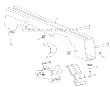 Page B Diagram and Parts List for DWX725B Type 1 DeWALT Tool Stand & Cart