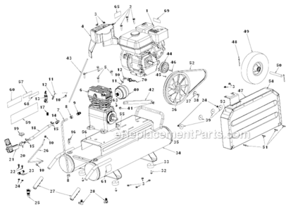 Page A Diagram and Parts List for DXCMH1608WB Type 0 DeWALT Compressor