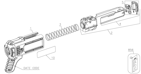 Part Location Diagram of N418687 DeWALT RETURN SPRING
