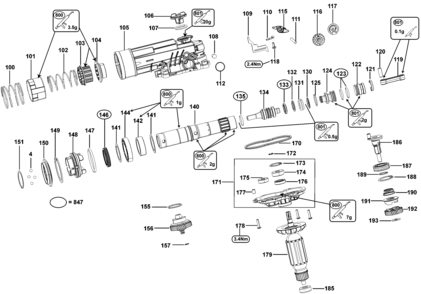 Part Location Diagram of 582573-17 DeWALT CORD SET