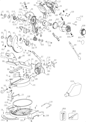 Part Location Diagram of 614364-00 DeWALT Armature and Brgs