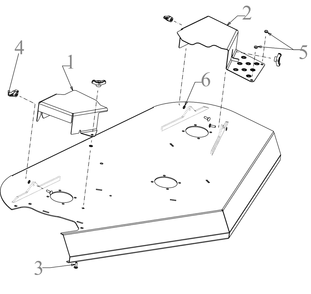 Deck Covers Diagram and Parts List for DXGZ148P (47AHBCA6038)(2022) DeWALT Lawn Tractor