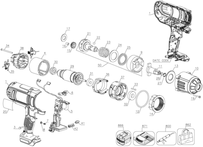 Part Location Diagram of N394251 DeWALT ANVIL ASSY
