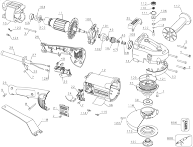 Part Location Diagram of 386117-01 DeWALT CORD & PLUG