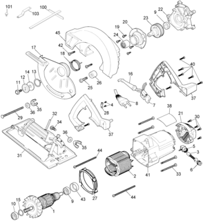 Part Location Diagram of 186238-01 DeWALT ARMATURE