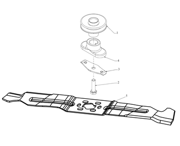 Blade Diagram and Parts List for DCMWSP244 (18AEU2C2738)(2021) DeWALT Lawn Mower