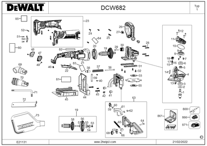 Part Location Diagram of 330065-33 DeWALT Screw