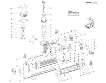 Part Location Diagram of 9R228208 Bostitch Plastic End Cap