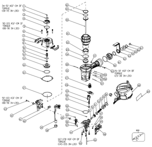 Diagram Diagram and Parts List for DW66C-1R 17300 000 and Higher DeWALT Nailer