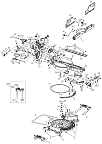 Exploded Diagram A Diagram and Parts List for DCS781X1 Type 20 DeWALT Miter Saw