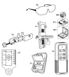 Part Location Diagram of DW0714 DeWALT Enhancement Glasses