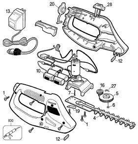 Fig-0 Diagram and Parts List for DS600 Type-1 DeWALT Chop Saw