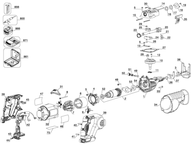 Page A Diagram and Parts List for DCS380B-B3 1 DeWALT Reciprocating Saw